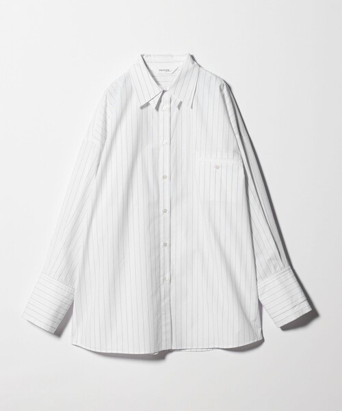 PROVOKE (プロヴォーク)の「<provoke>ストライプ レイヤード ビッグシャツ(シャツ/ブラウス・レディース・オフホワイト・FREE)」の1枚目の写真