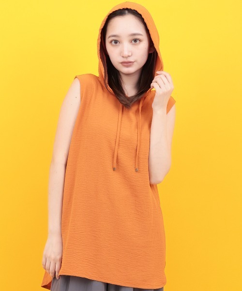 チチカカ（チチカカ）の「Orale! フーディータンクトップ（タンクトップ・レディース・ブラック/ホワイト/オレンジ・FREE）」の3枚目の写真