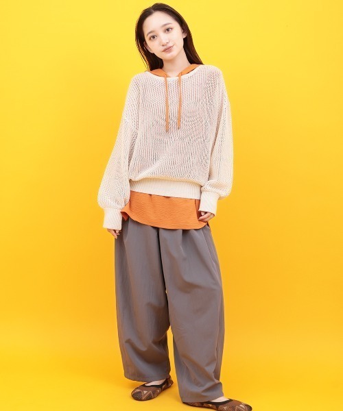 チチカカ（チチカカ）の「Orale! フーディータンクトップ（タンクトップ・レディース・ブラック/ホワイト/オレンジ・FREE）」の6枚目の写真