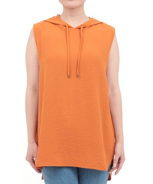 チチカカ（チチカカ）の「Orale! フーディータンクトップ（タンクトップ・レディース・ブラック/ホワイト/オレンジ・FREE）」の9枚目の写真