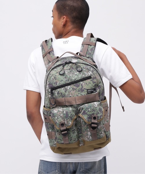 AVIREX（アヴィレックス）の「《直営店限定》REFLECT RIP RUCKSACK / リフレクト リップ リュックサック / AVIREX / アヴィレックス（バックパック/リュック・メンズ・グリーン系カモフラージュ/ブラック・FREE）」の6枚目の写真