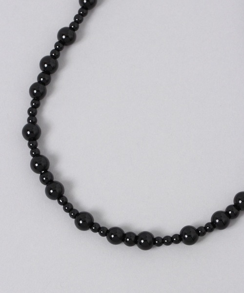 JEANASIS（ジーナシス）の「ガラスビーズネックレス/638295（ネックレス・レディース・ブラック/レッド・FREE）」の2枚目の写真