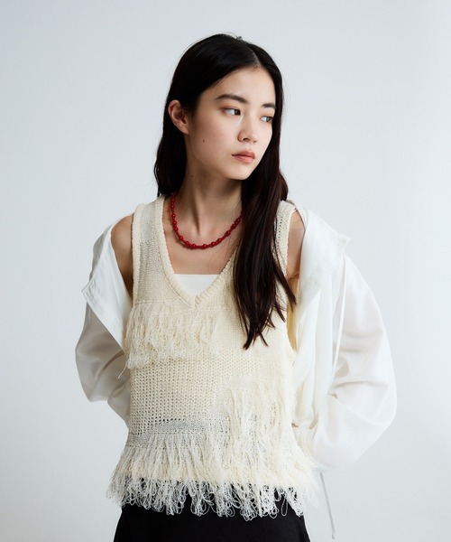 JEANASIS（ジーナシス）の「ガラスビーズネックレス/638295（ネックレス・レディース・ブラック/レッド・FREE）」の3枚目の写真