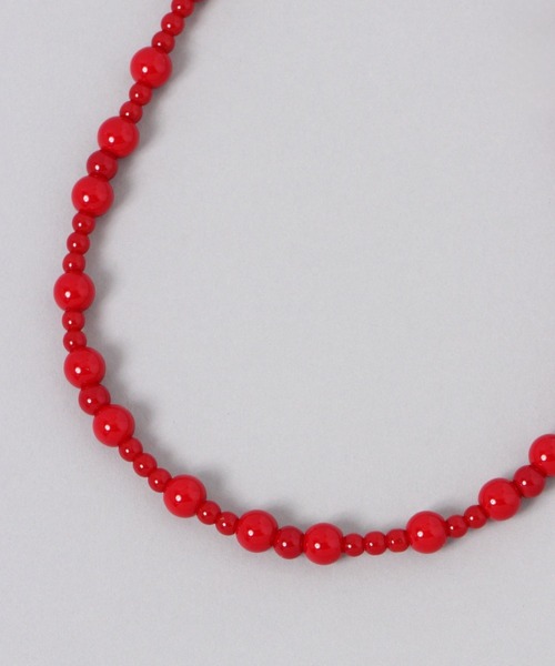 JEANASIS（ジーナシス）の「ガラスビーズネックレス/638295（ネックレス・レディース・ブラック/レッド・FREE）」の10枚目の写真