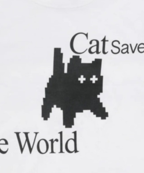 CATSAVETHEWORLD(キャットセーブザワールド)の「◇CATSAVETHEWORLD◇ブランド直輸入正規品/ピクセルアートクロップティー Pixel Crop T(Tシャツ/カットソー・レディース・ブラック/ホワイト・FREE)」の12枚目の写真