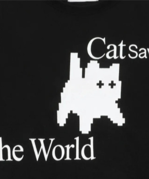 CATSAVETHEWORLD(キャットセーブザワールド)の「◇CATSAVETHEWORLD◇ブランド直輸入正規品/ピクセルアートクロップティー Pixel Crop T(Tシャツ/カットソー・レディース・ブラック/ホワイト・FREE)」の14枚目の写真