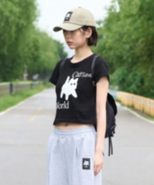 CATSAVETHEWORLD(キャットセーブザワールド)の「◇CATSAVETHEWORLD◇ブランド直輸入正規品/ピクセルアートクロップティー Pixel Crop T(Tシャツ/カットソー・レディース・ブラック/ホワイト・FREE)」の21枚目の写真