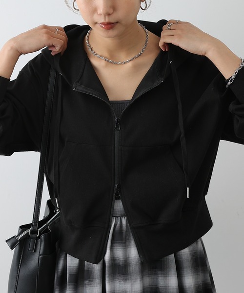 COLONY 2139(コロニートゥーワンスリーナイン)の「4WAYストレッチダブルジップパーカー(パーカー・レディース・インディゴブルー/ブラック/グレー・FREE)」の2枚目の写真