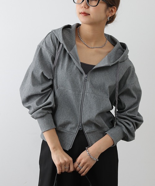 COLONY 2139(コロニートゥーワンスリーナイン)の「4WAYストレッチダブルジップパーカー(パーカー・レディース・インディゴブルー/ブラック/グレー・FREE)」の16枚目の写真