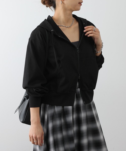 COLONY 2139(コロニートゥーワンスリーナイン)の「4WAYストレッチダブルジップパーカー(パーカー・レディース・インディゴブルー/ブラック/グレー・FREE)」の5枚目の写真