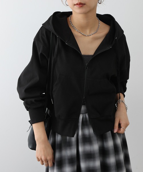 COLONY 2139(コロニートゥーワンスリーナイン)の「4WAYストレッチダブルジップパーカー(パーカー・レディース・インディゴブルー/ブラック/グレー・FREE)」の4枚目の写真