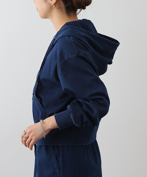 COLONY 2139(コロニートゥーワンスリーナイン)の「4WAYストレッチダブルジップパーカー(パーカー・レディース・インディゴブルー/ブラック/グレー・FREE)」の22枚目の写真