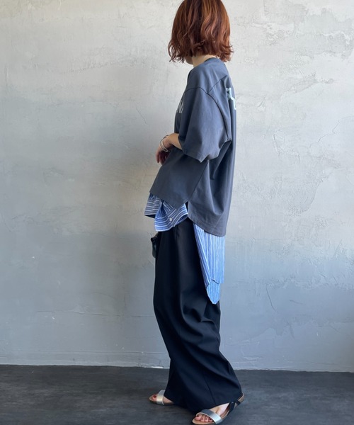 AMERICANA（アメリカーナ）の「【WEB先行予約】[Americana/アメリカーナ] 別注 AMERICANA ショート丈 プリントTシャツ（Tシャツ/カットソー・レディース・ホワイト/ブルー/ネイビー・ONE SIZE）」の20枚目の写真