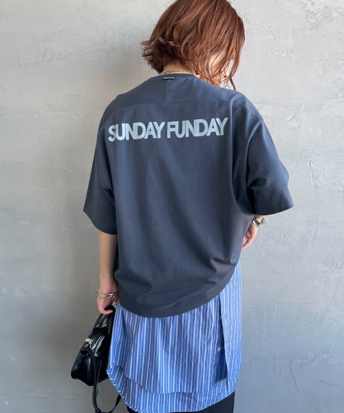 AMERICANA（アメリカーナ）の「【WEB先行予約】[Americana/アメリカーナ] 別注 AMERICANA ショート丈 プリントTシャツ（Tシャツ/カットソー・レディース・ホワイト/ブルー/ネイビー・ONE SIZE）」の18枚目の写真