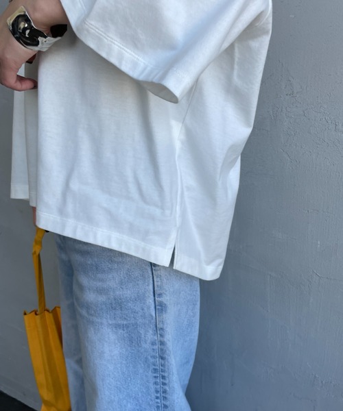 AMERICANA（アメリカーナ）の「【WEB先行予約】[Americana/アメリカーナ] 別注 AMERICANA ショート丈 プリントTシャツ（Tシャツ/カットソー・レディース・ホワイト/ブルー/ネイビー・ONE SIZE）」の13枚目の写真