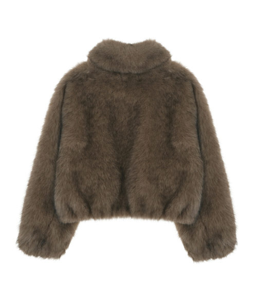 NICK&NICOLE(ニックアンドニコール)の「FLUFFY MIX FUR JACKET_BROWN(ムートンコート・レディース・その他・FREE)」の5枚目の写真