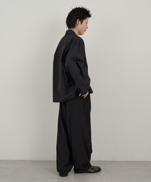 Kastane(カスタネ)の「【UNISEX/2サイズ展開】ボックスプリーツスラックス(その他パンツ・メンズ・ブラック/グレー/ネイビー・2/1)」の19枚目の写真