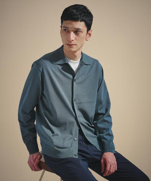 TAKEO KIKUCHI（タケオキクチ）の「ポロ ニットシャツ カーディガン（カーディガン/ボレロ・メンズ・ベージュ/ネイビー/ブラック/ダークグリーン・02/03）」の3枚目の写真