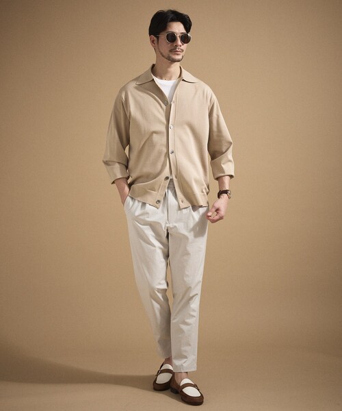 TAKEO KIKUCHI（タケオキクチ）の「ポロ ニットシャツ カーディガン（カーディガン/ボレロ・メンズ・ベージュ/ネイビー/ブラック/ダークグリーン・02/03）」の8枚目の写真