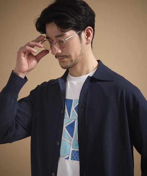 TAKEO KIKUCHI（タケオキクチ）の「ポロ ニットシャツ カーディガン（カーディガン/ボレロ・メンズ・ベージュ/ネイビー/ブラック/ダークグリーン・02/03）」の10枚目の写真
