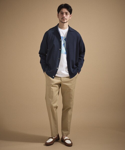 TAKEO KIKUCHI（タケオキクチ）の「ポロ ニットシャツ カーディガン（カーディガン/ボレロ・メンズ・ベージュ/ネイビー/ブラック/ダークグリーン・02/03）」の12枚目の写真