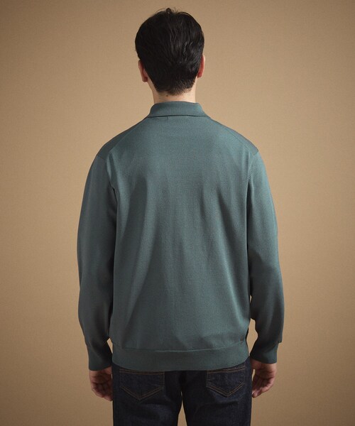 TAKEO KIKUCHI（タケオキクチ）の「ポロ ニットシャツ カーディガン（カーディガン/ボレロ・メンズ・ベージュ/ネイビー/ブラック/ダークグリーン・02/03）」の16枚目の写真