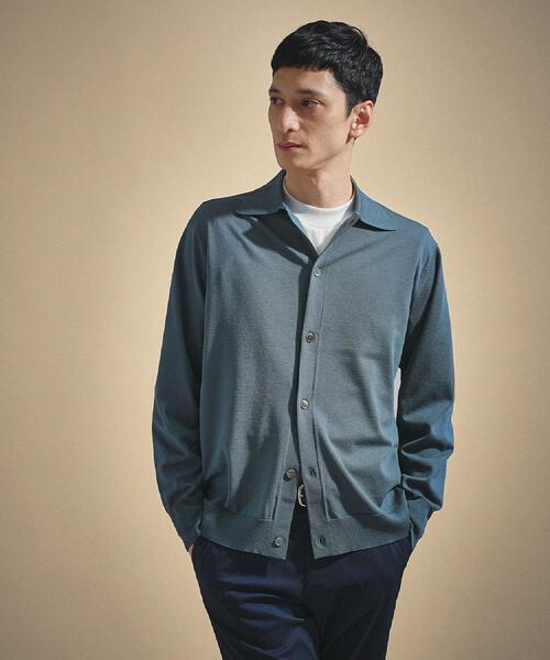 TAKEO KIKUCHI（タケオキクチ）の「ポロ ニットシャツ カーディガン（カーディガン/ボレロ・メンズ・ベージュ/ネイビー/ブラック/ダークグリーン・02/03）」の20枚目の写真