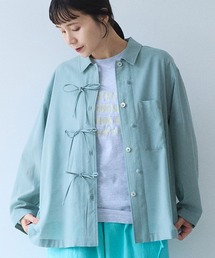 yuni（ユニ　）の「sheer summer Wool-Polyester Voil ribon シャツ（シャツ/ブラウス）」