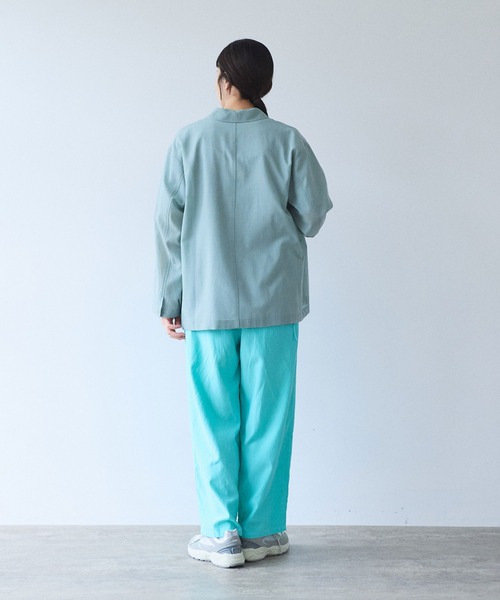 yuni（ユニ　）の「sheer summer Wool-Polyester Voil ribon シャツ（シャツ/ブラウス・レディース・グリーン/ブラック・FREE）」の7枚目の写真