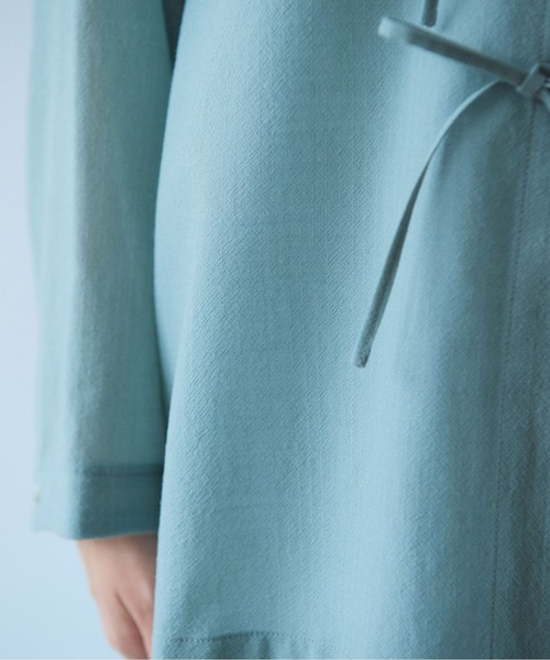 yuni（ユニ　）の「sheer summer Wool-Polyester Voil ribon シャツ（シャツ/ブラウス・レディース・グリーン/ブラック・FREE）」の20枚目の写真