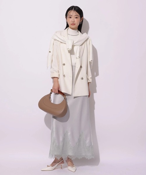 Mystrada（マイストラーダ）の「レース×サテンナロースカート（スカート・レディース・ピンク系その他/ベージュ系その他/ミント・38/36/34）」の14枚目の写真