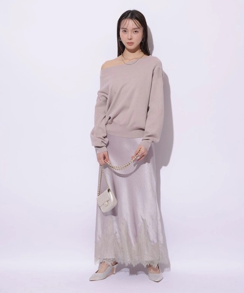 Mystrada（マイストラーダ）の「レース×サテンナロースカート（スカート・レディース・ピンク系その他/ベージュ系その他/ミント・38/36/34）」の17枚目の写真