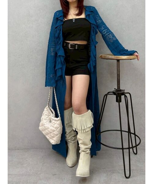 EVRIS(エヴリス)の「MANY WAY ビスチェ(Tシャツ/カットソー・レディース・ブラック/ホワイト・SMALL/MEDIUM)」の5枚目の写真