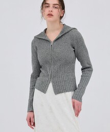 PUBLIC TOKYO | 【2026春新作】リブニットジップフーディ(ニット/セーター)