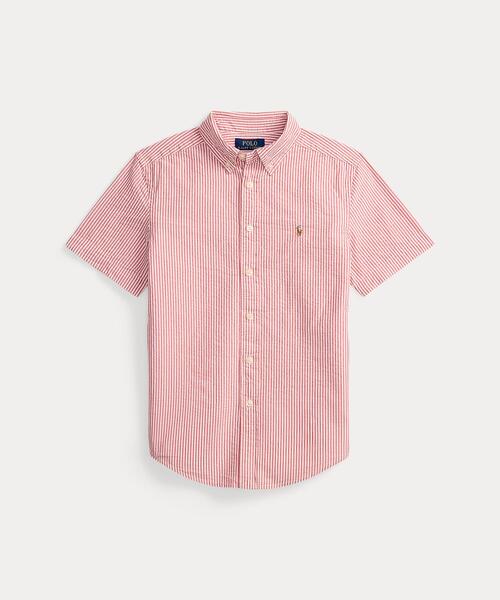 ストライプド コットン シアサッカー シャツ（シャツ/ブラウス）｜POLO