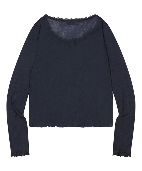 MUCENT（ムセント）の「MUCENT／DELLAレースカーディガン（カーディガン/ボレロ・レディース・ネイビー/グレー/ホワイト・FREE）」の9枚目の写真