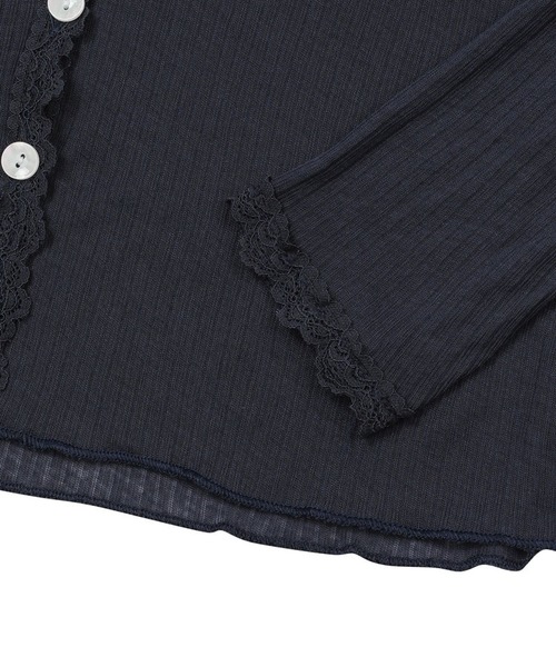 MUCENT（ムセント）の「MUCENT／DELLAレースカーディガン（カーディガン/ボレロ・レディース・ネイビー/グレー/ホワイト・FREE）」の10枚目の写真