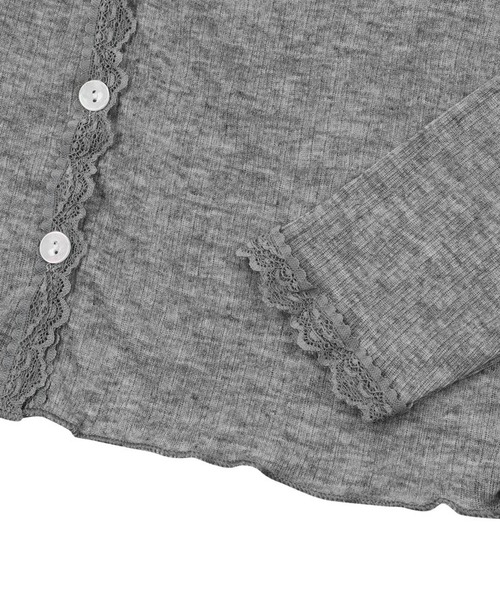 MUCENT（ムセント）の「MUCENT／DELLAレースカーディガン（カーディガン/ボレロ・レディース・ネイビー/グレー/ホワイト・FREE）」の14枚目の写真