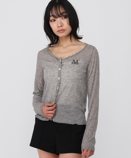 MUCENT（ムセント）の「MUCENT／DELLAレースカーディガン（カーディガン/ボレロ・レディース・ネイビー/グレー/ホワイト・FREE）」の20枚目の写真