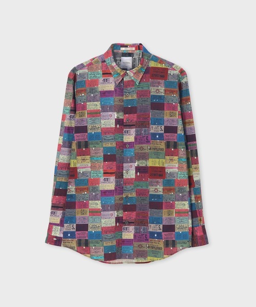 Paul Smith（ポールスミス）の「"TICKETS" カジュアルシャツ / 163643 309（シャツ/ブラウス・メンズ・ブラック/マルチ・X-LARGE/LARGE/MEDIUM/SMALL）」の2枚目の写真