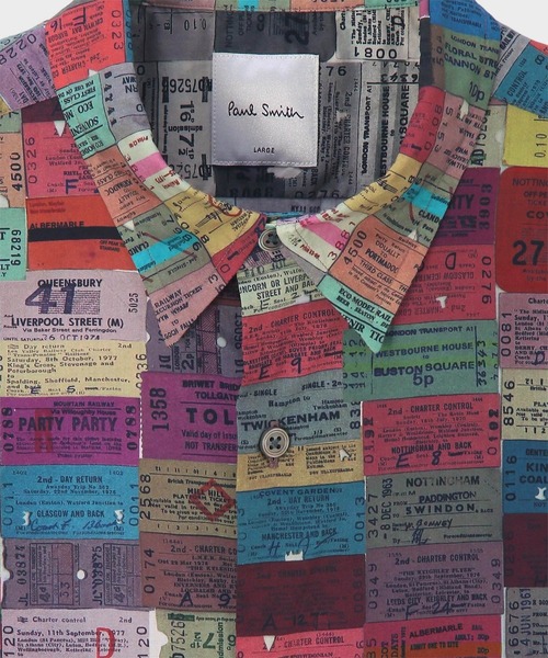 Paul Smith（ポールスミス）の「"TICKETS" カジュアルシャツ / 163643 309（シャツ/ブラウス・メンズ・ブラック/マルチ・X-LARGE/LARGE/MEDIUM/SMALL）」の4枚目の写真