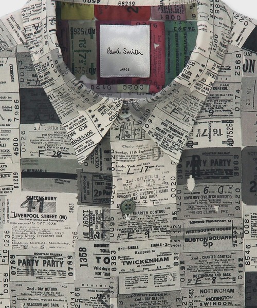 Paul Smith（ポールスミス）の「"TICKETS" カジュアルシャツ / 163643 309（シャツ/ブラウス・メンズ・ブラック/マルチ・X-LARGE/LARGE/MEDIUM/SMALL）」の6枚目の写真