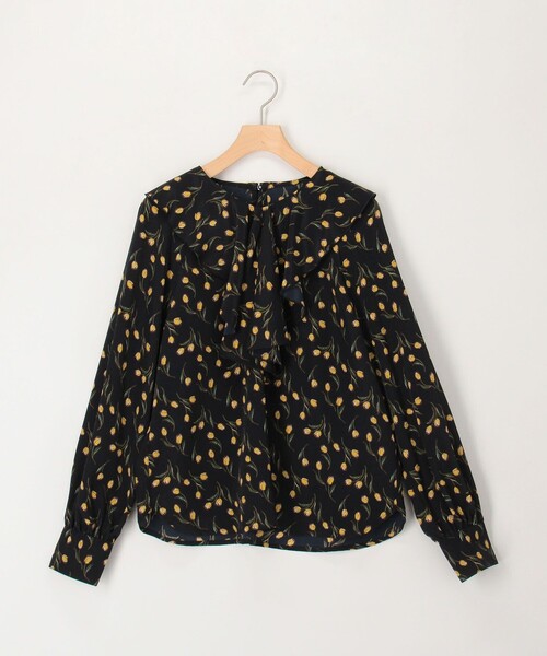 MICO COULIER（ミコクリエ）の「チューリッププリントフリルブラウス（シャツ/ブラウス・レディース・ブラウン系その他/ブルー系その他・38）」の5枚目の写真