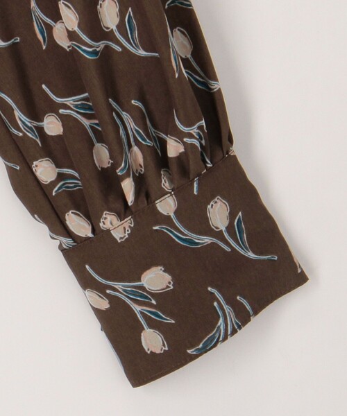 MICO COULIER（ミコクリエ）の「チューリッププリントフリルブラウス（シャツ/ブラウス・レディース・ブラウン系その他/ブルー系その他・38）」の10枚目の写真