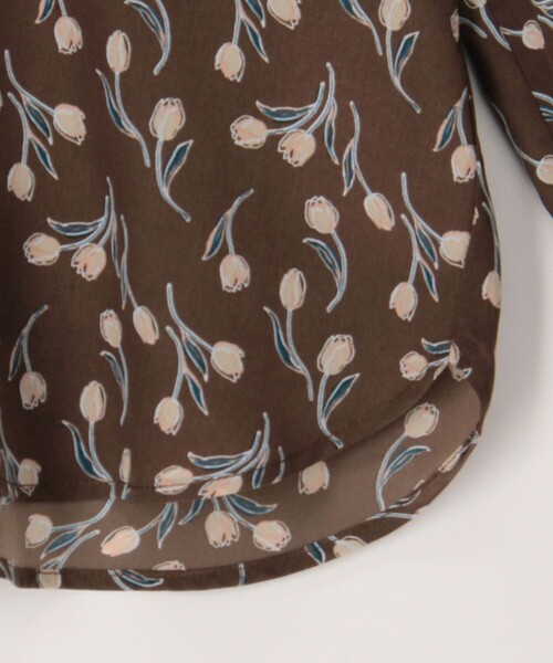 MICO COULIER（ミコクリエ）の「チューリッププリントフリルブラウス（シャツ/ブラウス・レディース・ブラウン系その他/ブルー系その他・38）」の11枚目の写真