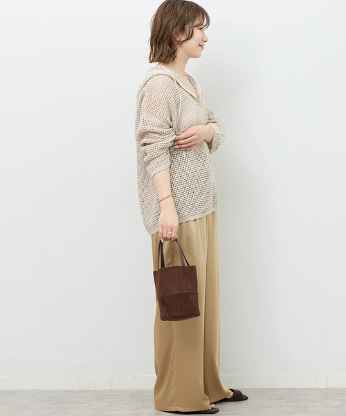 JOURNAL STANDARD relume（ジャーナルスタンダード　レリューム）の「サテンイージーパンツ（その他パンツ・レディース・ネイビー/ベージュ・FREE）」の4枚目の写真