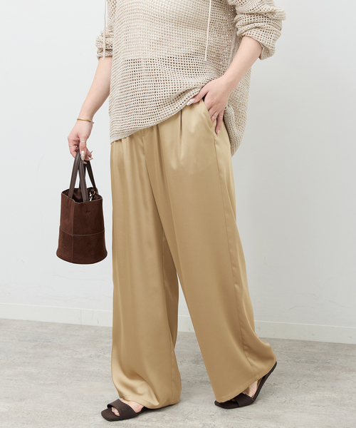 JOURNAL STANDARD relume（ジャーナルスタンダード　レリューム）の「サテンイージーパンツ（その他パンツ・レディース・ネイビー/ベージュ・FREE）」の7枚目の写真
