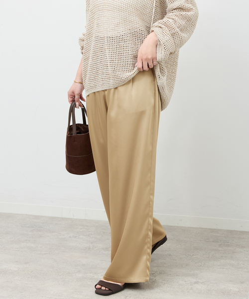 JOURNAL STANDARD relume（ジャーナルスタンダード　レリューム）の「サテンイージーパンツ（その他パンツ・レディース・ネイビー/ベージュ・FREE）」の8枚目の写真