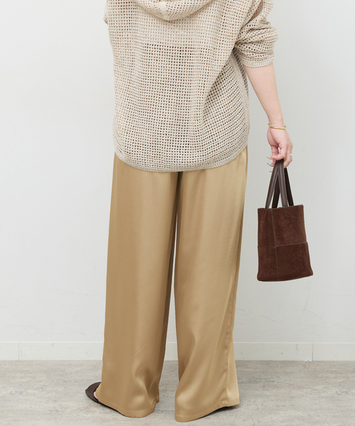 JOURNAL STANDARD relume（ジャーナルスタンダード　レリューム）の「サテンイージーパンツ（その他パンツ・レディース・ネイビー/ベージュ・FREE）」の10枚目の写真