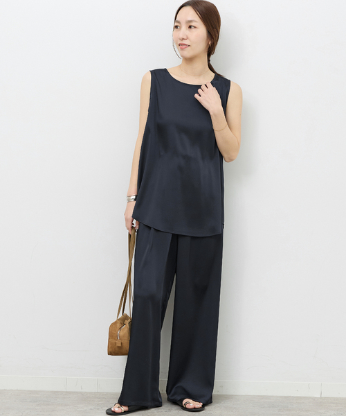 JOURNAL STANDARD relume（ジャーナルスタンダード　レリューム）の「サテンイージーパンツ（その他パンツ・レディース・ネイビー/ベージュ・FREE）」の11枚目の写真